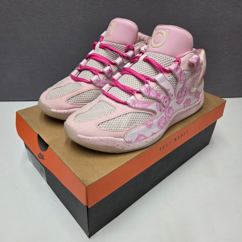 Nike KD 18 Aunt Pearl Mens 11.5 Pink Rose Basketball Shoes Sneaker HV1997-600